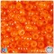 BeadTin Orange Transparent 9mm Faceted Barrel Plastic Pony Beads (500pcs)